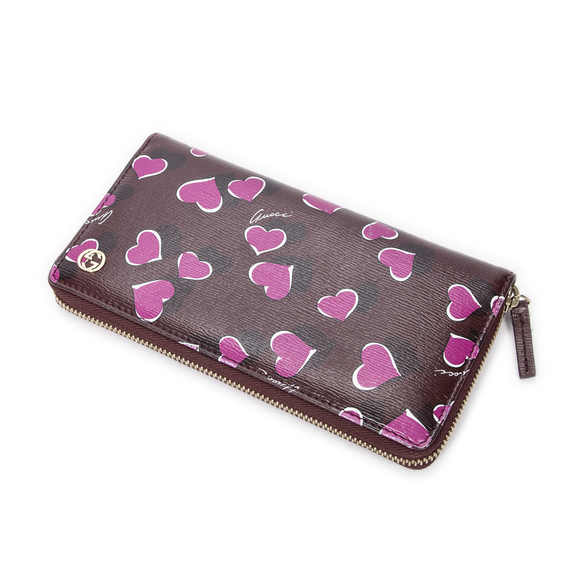 Gucci Heartbeat Zip Around Wallet